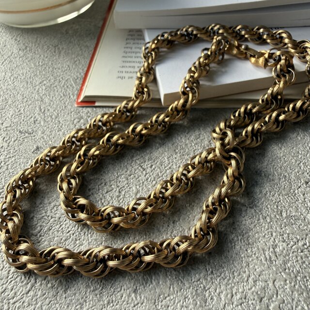NM59-【 MONET 】モネ・ヴィンテージネックレス 1980s Gold Tone