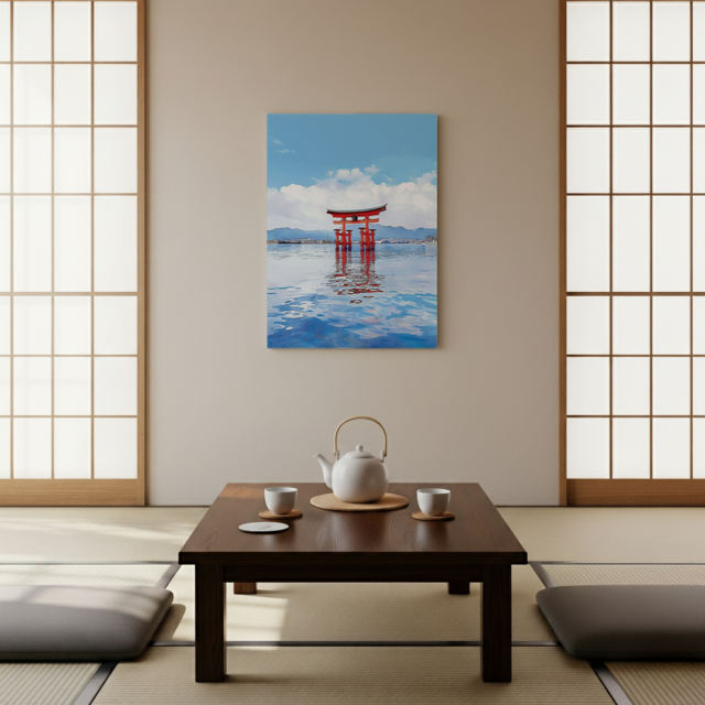 日本風景☆インテリアパネル｜キャンバスパネル｜厳島神社｜アート