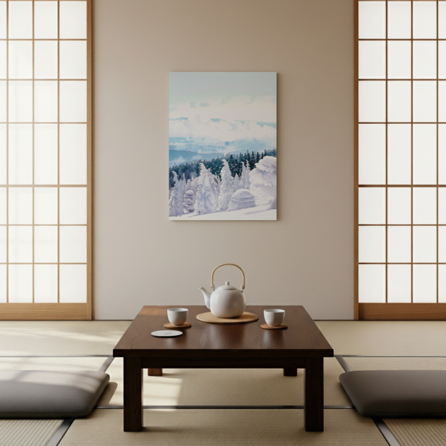 日本風景☆インテリアパネル｜キャンバスパネル｜蔵王連峰｜アート