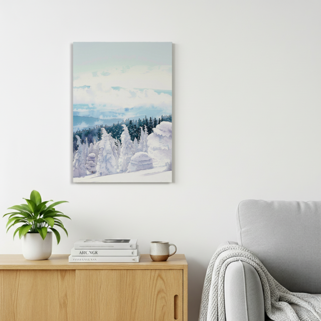 日本風景☆インテリアパネル｜キャンバスパネル｜蔵王連峰｜アート