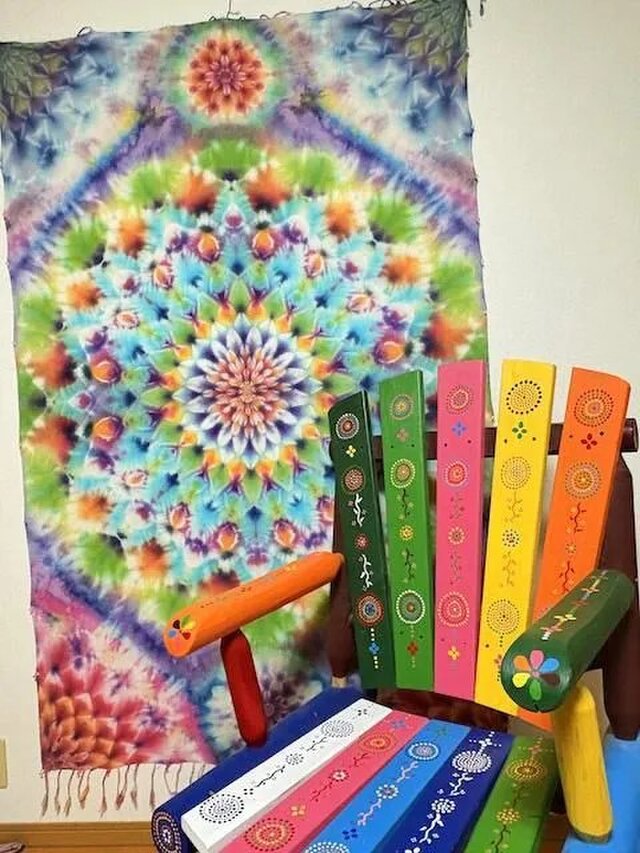 タイダイ タペストリー 曼荼羅 