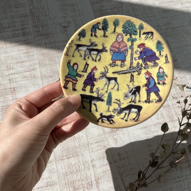 トナカイ飼い＊サーミ族の暮らし＊北欧＊壁飾り／ARABIA／ウォール