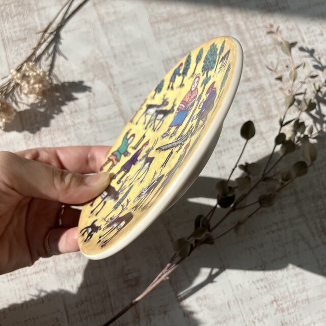 レア ARABIA サーミ族プレート 四枚セット フィンランド 箱付き ARABIA（アラビア） クロッカス プレート 19cm ブラック ARABIA Krokus