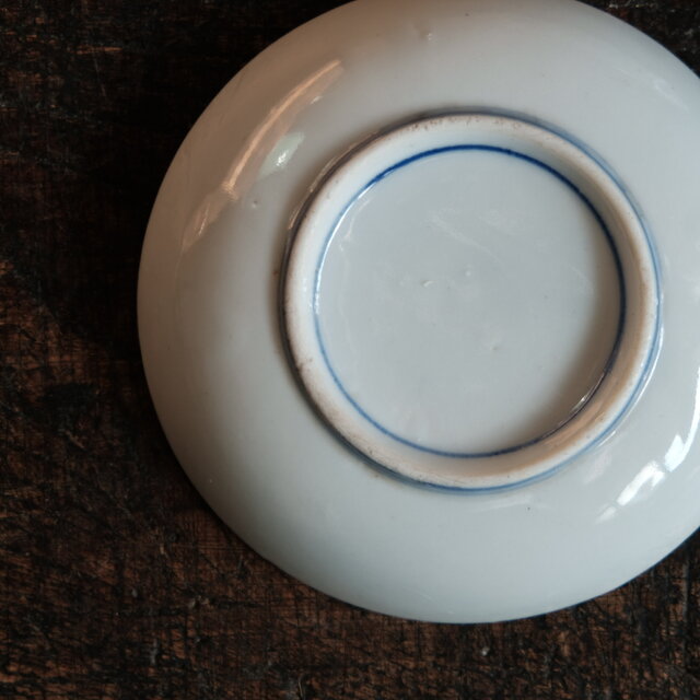 素朴で可愛い時代色絵小皿3客◇瀬戸焼 花文骨董・antiques 丁寧な