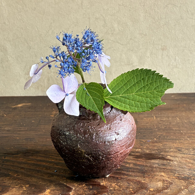 耳付き小壺の一輪挿し｜焼締｜信楽焼｜ミニ花入 | iichi 日々の暮らし