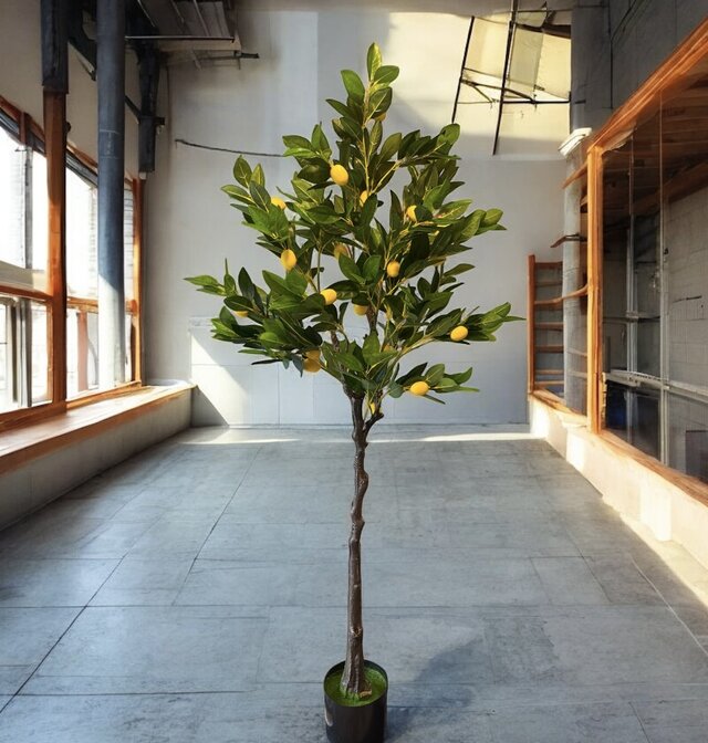 光触媒 人工観葉植物 ウォールグリーン フェイクグリーン レモンツリー