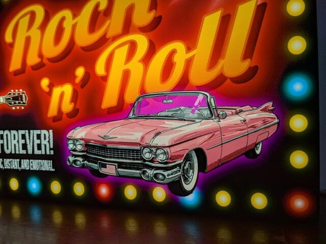 Lサイズ】ロックンロール ロカビリー アメ車 ギター ライブ アメリカン