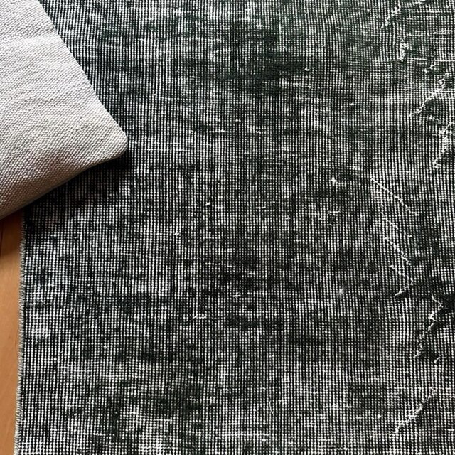 94.5×206ビリジアングリーン ワンカラーラグ トルコヴィンテージラグ