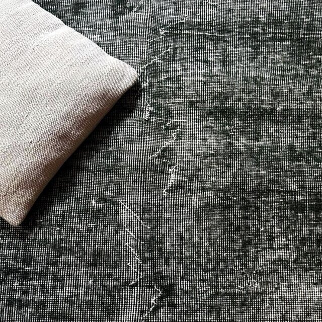 94.5×206ビリジアングリーン ワンカラーラグ トルコヴィンテージラグ