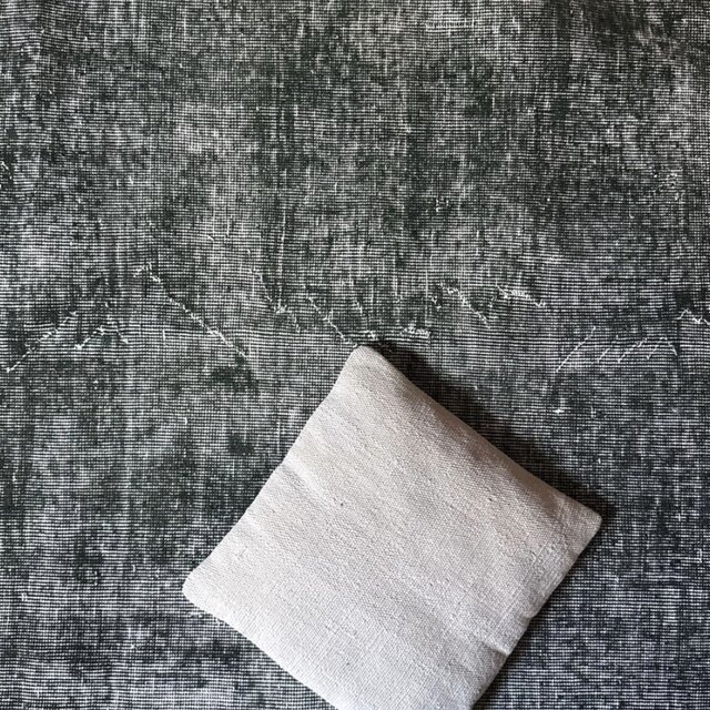 94.5×206ビリジアングリーン ワンカラーラグ トルコヴィンテージラグ