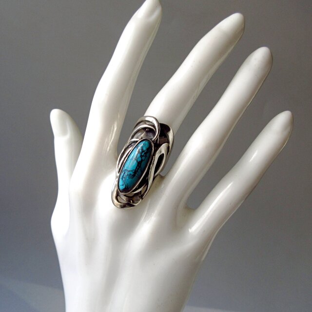 ターコイズ シルバーリング 馬柄 ターコイズ シルバーリング 馬柄 楽天