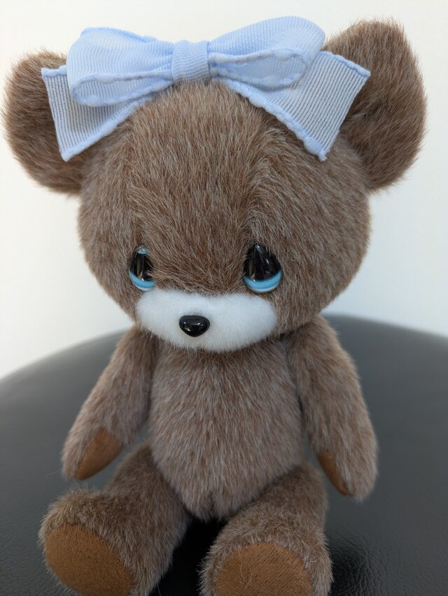 ぬいぐるみ☆くまさん☆上目☆リボン | iichi 日々の暮らしを心地よく