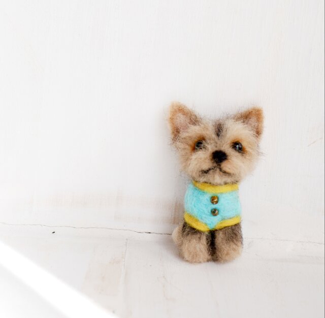 ヨークシャテリア　羊毛フェルト　momoichigo ヨークシャテリア 羊毛フェルト momoichigo うちの子オーダー