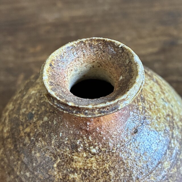 古信楽　徳利　一輪挿し 信楽 小徳利の一輪挿し｜穴窯焼成｜焼締｜古信楽白荒土 | iichi 日々の