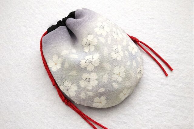 シックな桜のミニ巾着（壱） | iichi 日々の暮らしを心地よくする