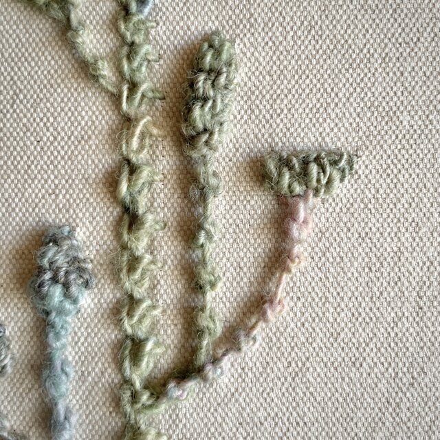 一点もの『手紡ぎ糸のお花. 【一点もの】『手紡ぎ糸のお花. d'』手