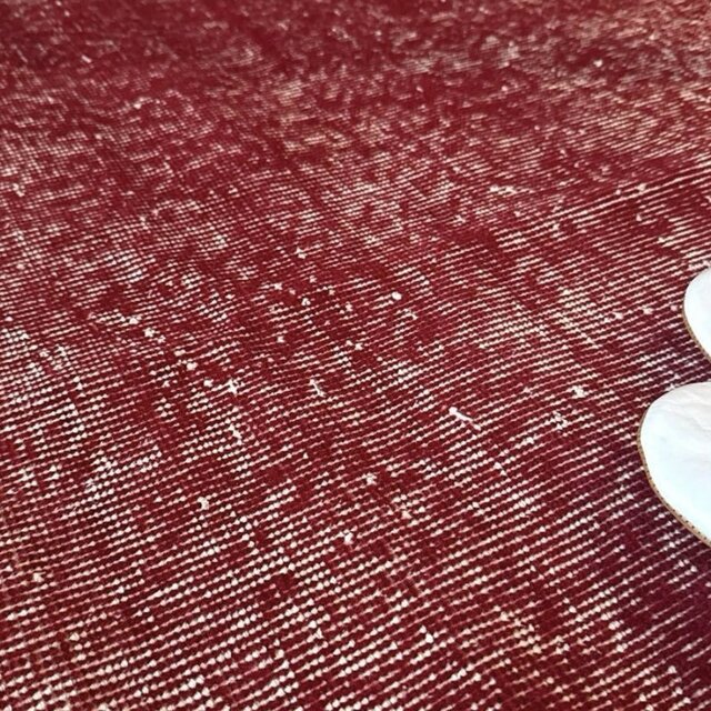 89×189こっくりと深みある赤 ワンカラーラグ トルコヴィンテージラグ