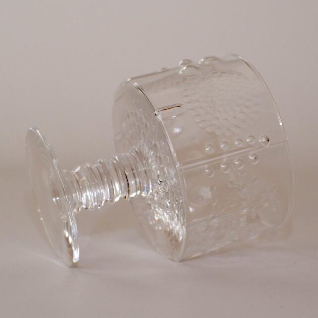 Nuutajärvi Flora footed dessert bowl ヌータヤルヴィ フローラ 脚