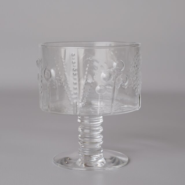 Nuutajärvi Flora footed dessert bowl ヌータヤルヴィ フローラ 脚