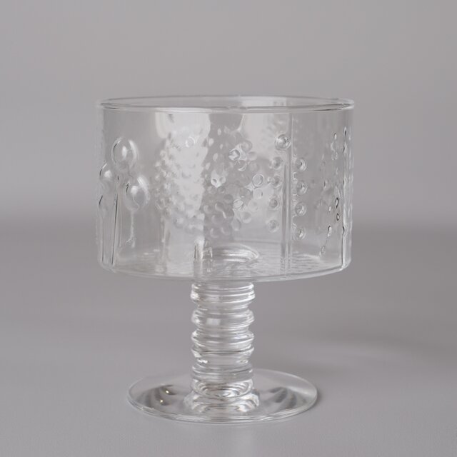 Nuutajärvi Flora footed dessert bowl ヌータヤルヴィ フローラ 脚