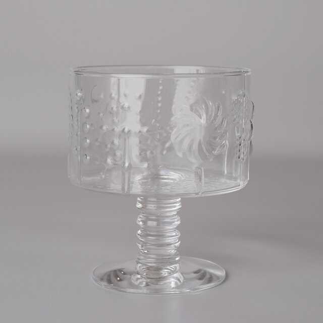 Nuutajärvi Flora footed dessert bowl ヌータヤルヴィ フローラ 脚