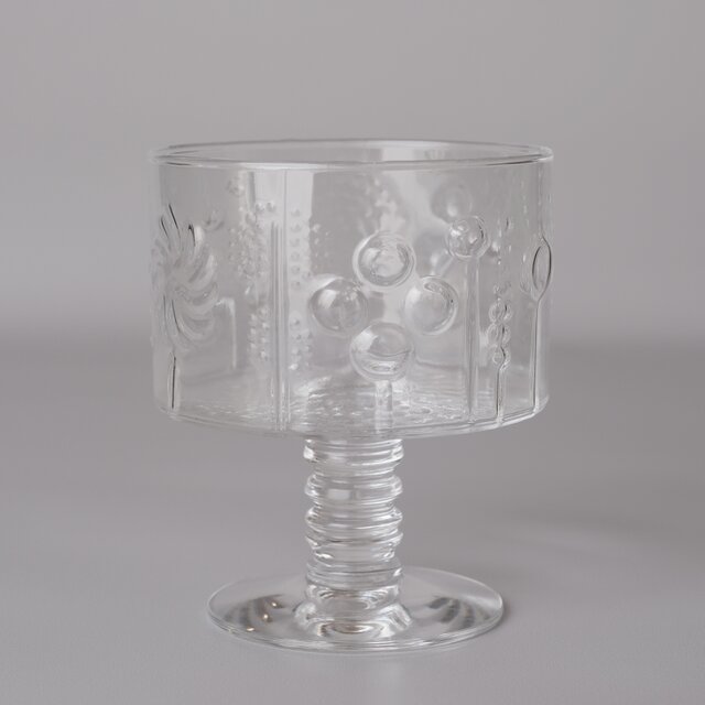 Nuutajärvi Flora footed dessert bowl ヌータヤルヴィ フローラ 脚
