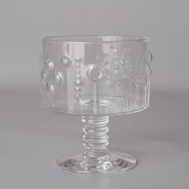 Nuutajärvi Flora footed dessert bowl ヌータヤルヴィ フローラ 脚
