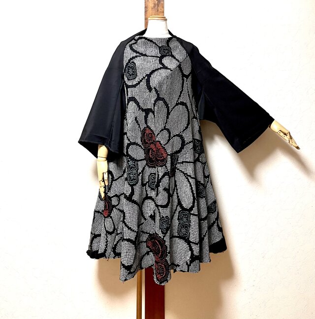 絞りのアンサンブルワンピース 着物リメイク | iichi 日々の暮らしを