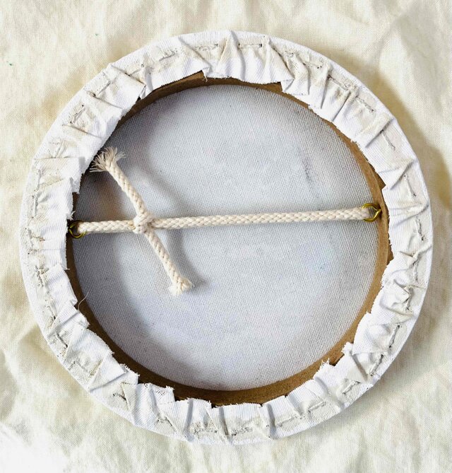 油彩 絵画 『空』丸形アートパネル 直径20cmインテリア 絵画 原画 油彩