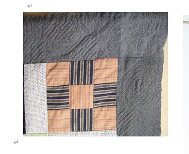 ☆パッチワークキルト：ナインパッチのタペストリーPatchwork Quilt