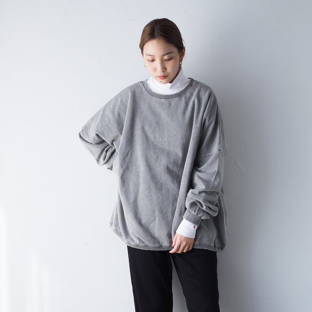 ピグメント オーバーサイズスウェット グレー | iichi 日々の暮らしを