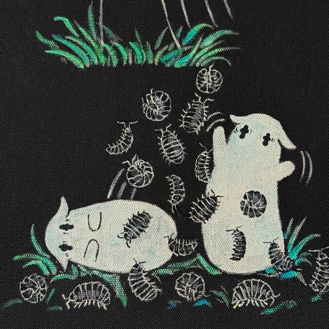 絵本と原画セット 絵本「猫木霊と黒猫木霊」 徳島洋子作品 原画