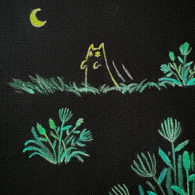 【原画】『木の人と猫たち』猫の絵　絵画　パステル画　アンティーク　植物 絵本と原画セット 絵本「猫木霊と黒猫木霊」 徳島洋子作品 原画