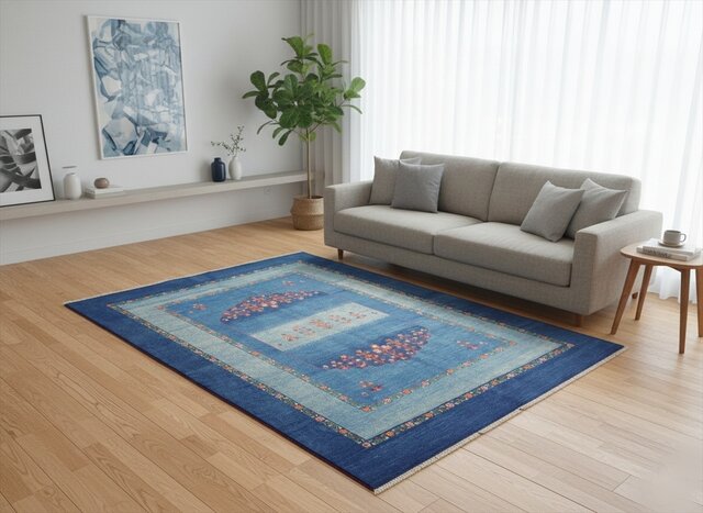ペルシャ ギャッベ パルヴィーズ コルクウール カシュクリ 205x153cm