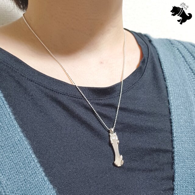 のび～るネコ シルバーネックレス ねこ ネコ 猫 キャット にゃんこ