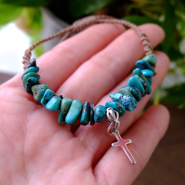 チベット銀象嵌細工ブレスレット 琥珀調 ターコイズ 珊瑚 伝統工芸