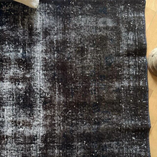 109.5×124 正方形 こげ茶ブラック 擦れシャビー トルコヴィンテージ