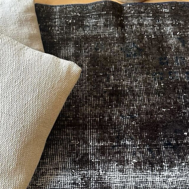 109.5×124 正方形 こげ茶ブラック 擦れシャビー トルコヴィンテージ