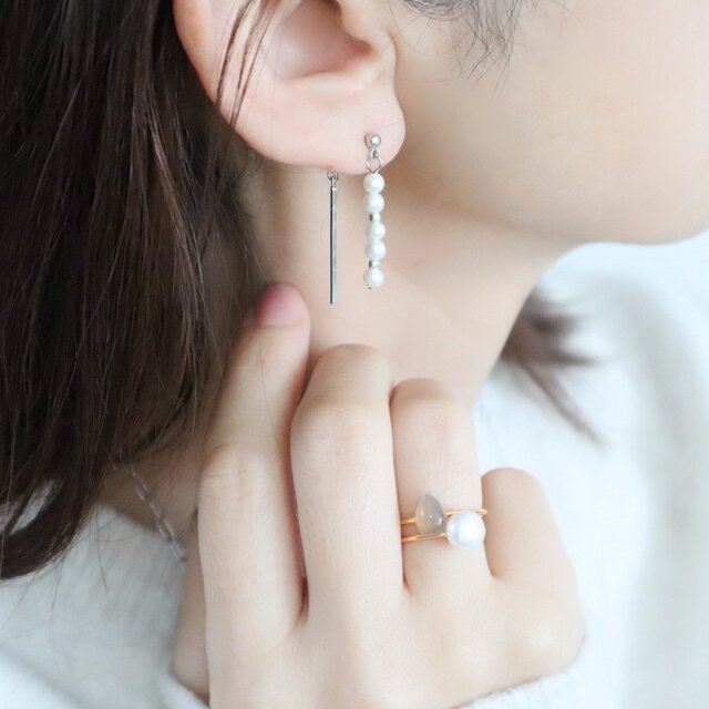 K18YGあこやベビーパール　２wayピアス ベビーパール 2wayピアス/イヤリング | iichi 日々の暮らしを心地よく