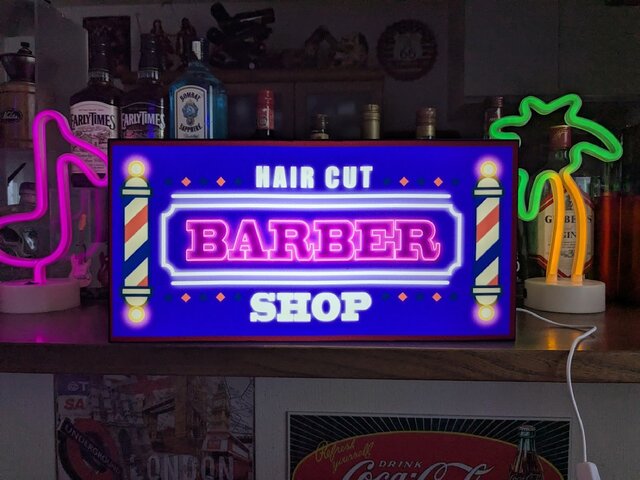 Lサイズ オーダー無料】バーバーショップ ヘアーサロン 美容室 散髪
