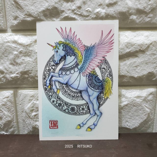 原画 1点もの ボールペン画 日本人作家 絵画 絵 アート 額入り 額装