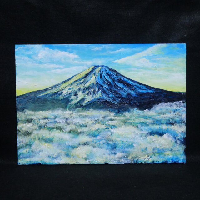 油絵 油彩 油彩画 絵 絵画 【朝の富士山】 油絵 油彩 油彩画 絵 絵画【朝の富士山】 | HIROSHI1990