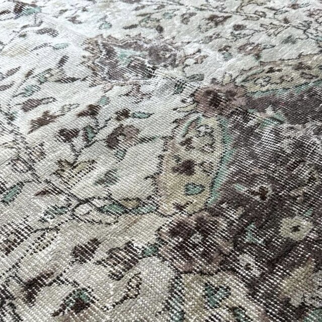 貴重超大判161.5×281ボタニカルメダリオン トルコヴィンテージラグ 超