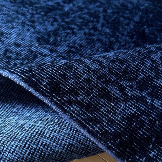 84×171 レア藍色オーバーダイ 人気ワンカラー トルコヴィンテージラグ