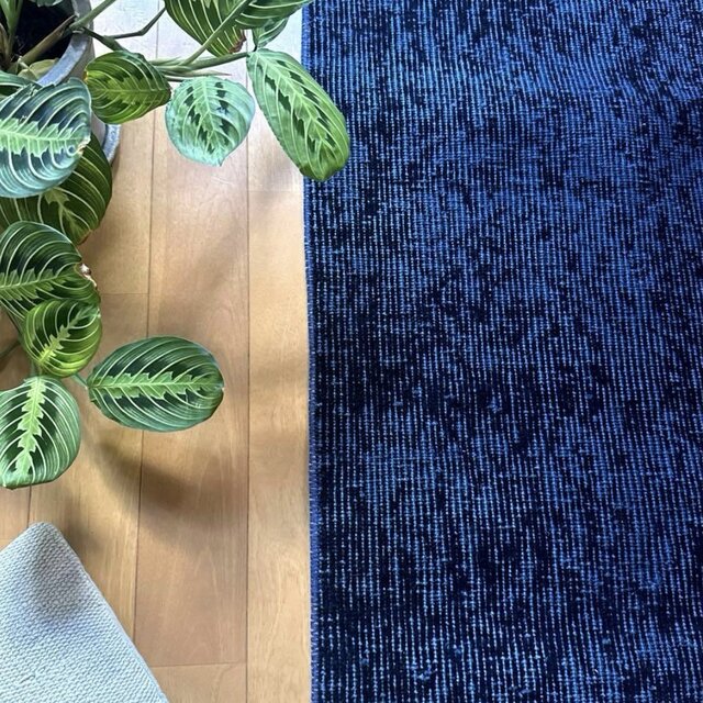 84×171 レア藍色オーバーダイ 人気ワンカラー トルコヴィンテージラグ