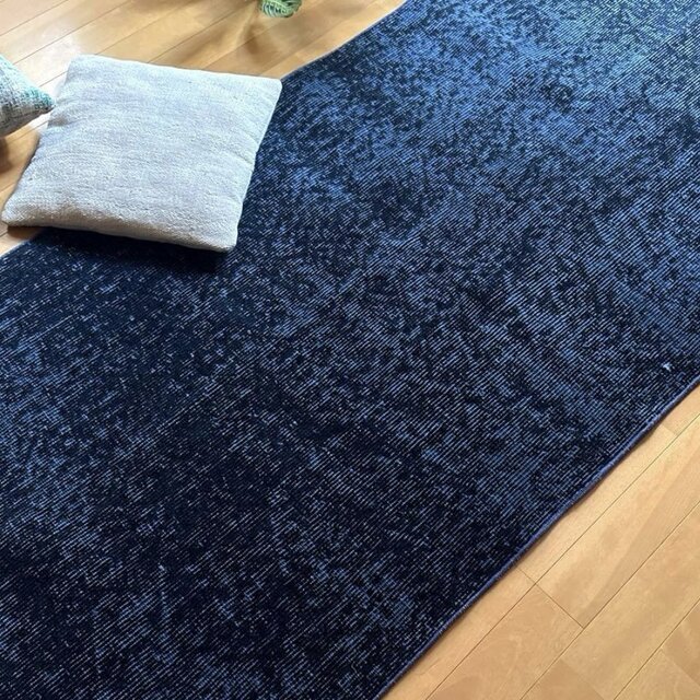 84×171 レア藍色オーバーダイ　人気ワンカラー　トルコヴィンテージラグ 84×171 レア藍色オーバーダイ 人気ワンカラー トルコヴィンテージラグ