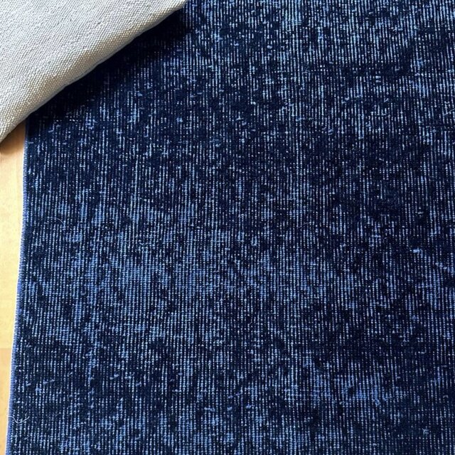 84×171 レア藍色オーバーダイ 人気ワンカラー トルコヴィンテージラグ