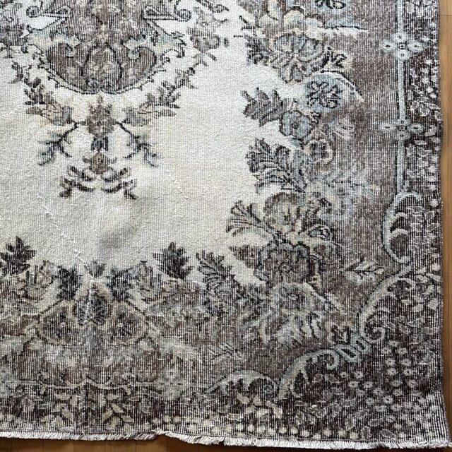 超大判171×273 ミルクココアブラウンメダリオン トルコヴィンテージ