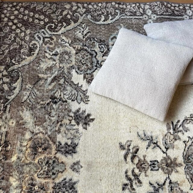 超大判171×273 ミルクココアブラウンメダリオン トルコヴィンテージ