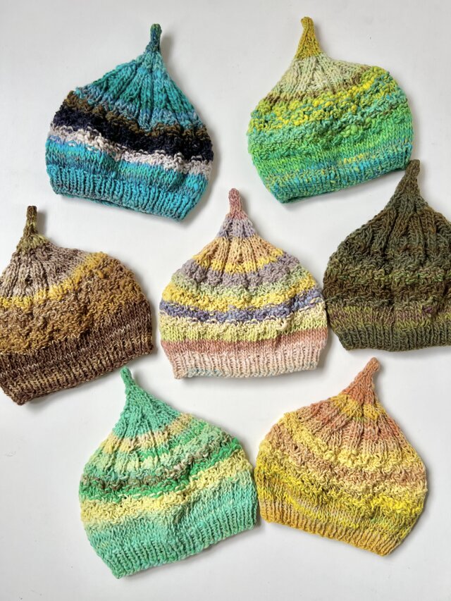 1点限定！ 新作2026どんぐりニット帽子 野呂英作毛糸使用 ピンク